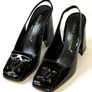 Louis Vuitton Patent Leather NEVER WORN  - Calfskin Shake Slingback SIZE 7